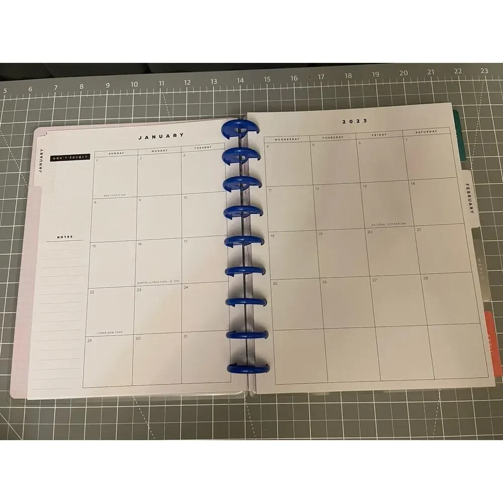 Happy Planner Classic Squad Girls Planner 12 Months 9 Disc Vertical Color Block